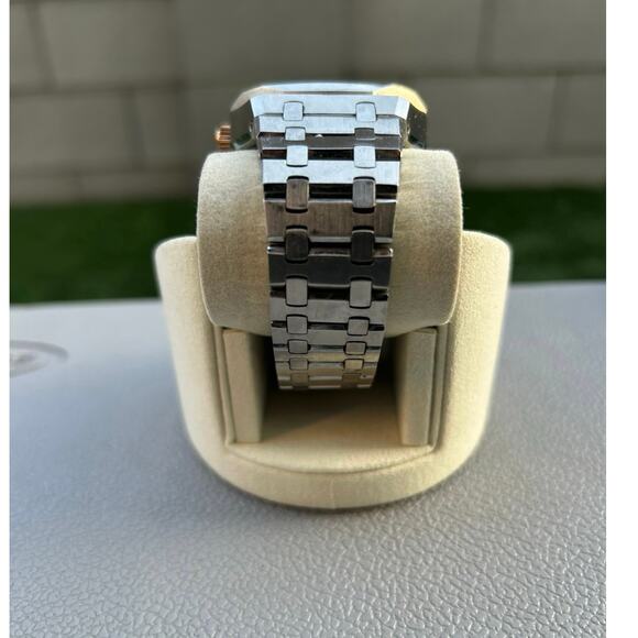 Vince Camuto Automatic Open Heart Blue Dial Stainless Steel Skeleton Men’s Watch main image 4